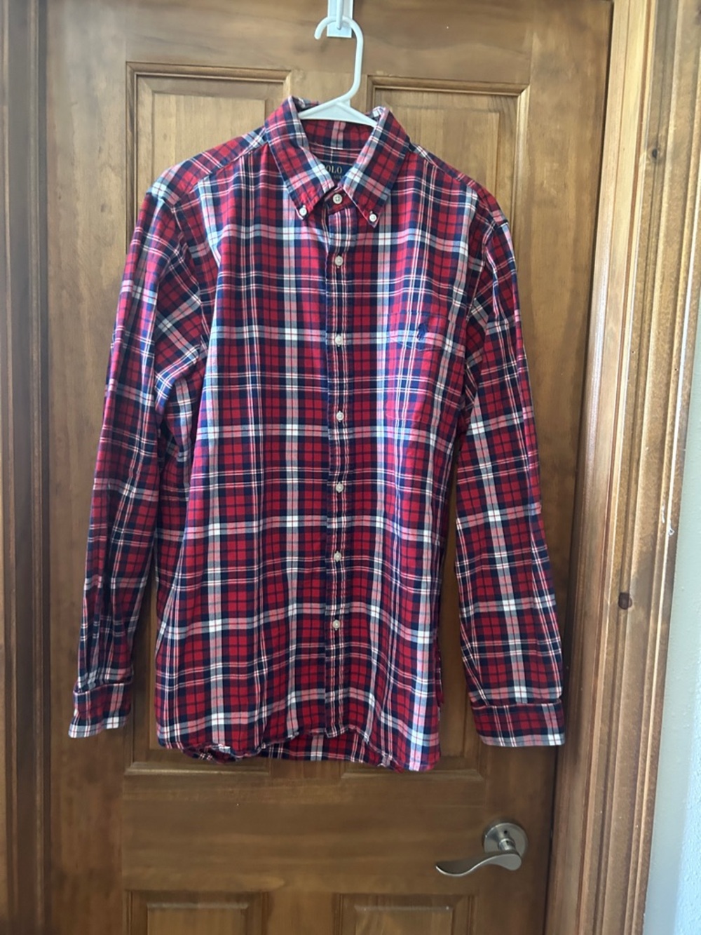 Polo by Ralph Lauren Red Plaid Cotton Button-Down Shirt